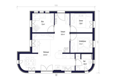 Grundriss Modulhaus Elena