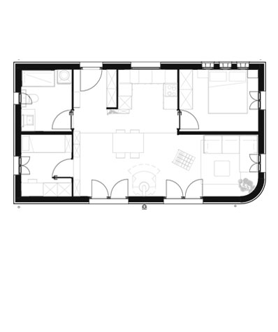 Grundriss von Modulhaus Franz