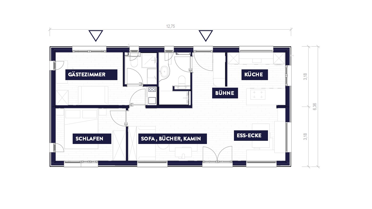 Planungsinspiration: Modulhaus mit Satteldach und 3 Wohneinheitenk_Beschr Planungsinspiration: Modulhaus mit Satteldach und 3 Wohneinheiten