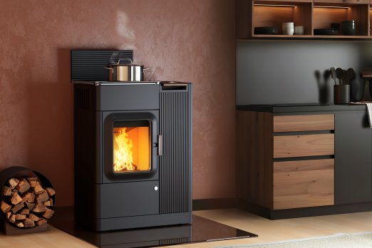 Holz-Pellets-Hybridofen von Austroflamm Holz-Pellets-Hybridofen von Austroflamm