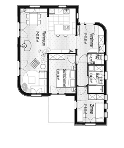 Grundriss Modulhaus Rosi